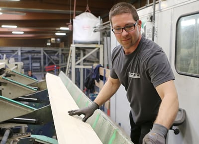 Zimmerer mit Massivholzelement