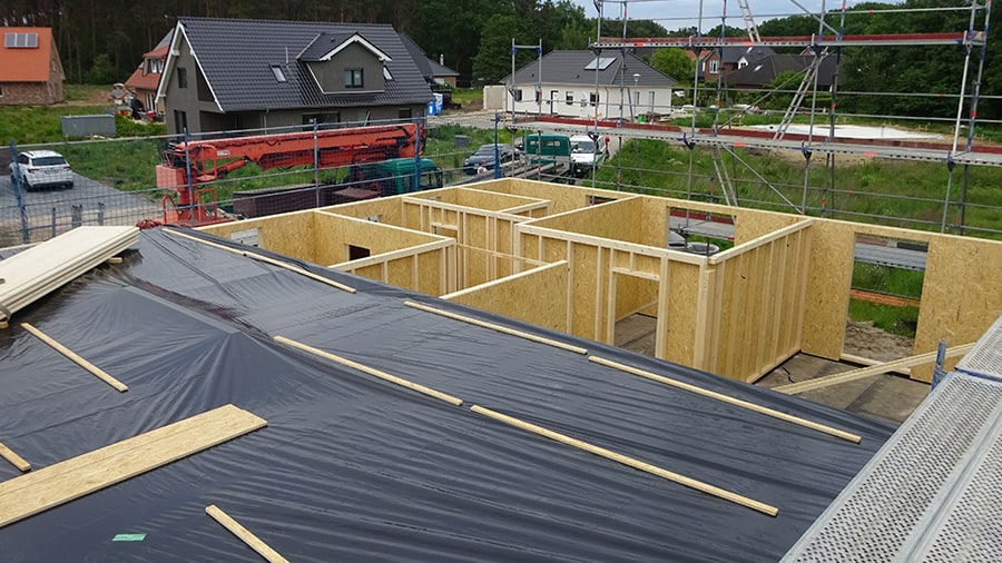 Einfamilienhaus Baustelle